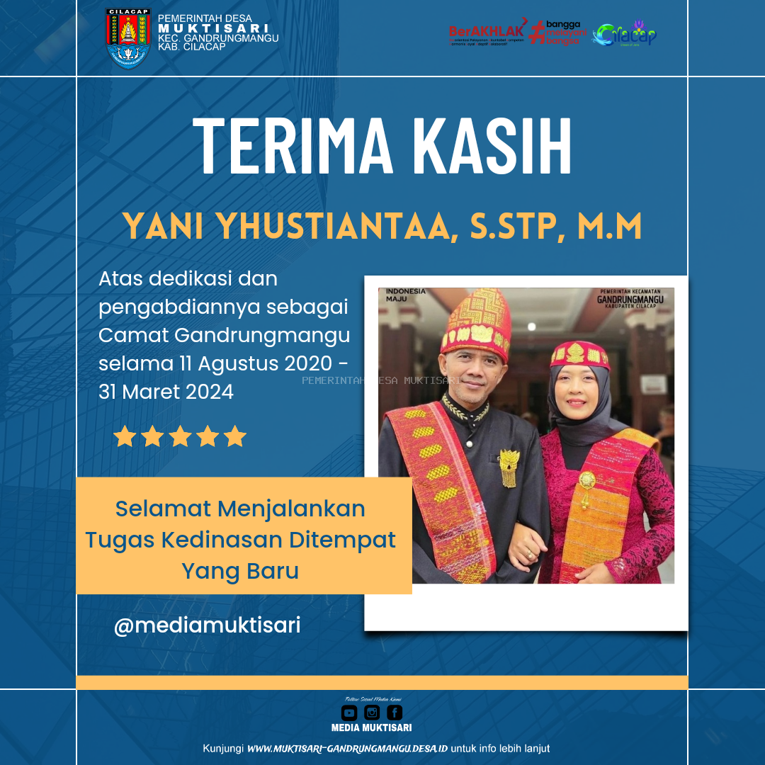 SELAMAT MENGEMBAN AMANAH DI TEMPAT KEDINASAN YANG BARU