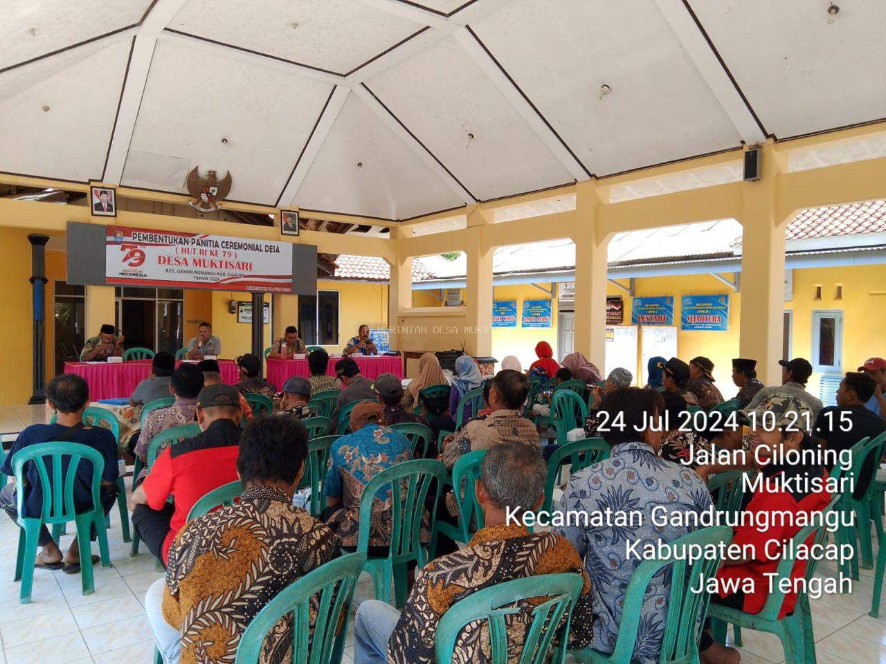 PEMBENTUKAN PANITIA CEREMONIAL HUT KE-79 RI DESA MUKTISARI 