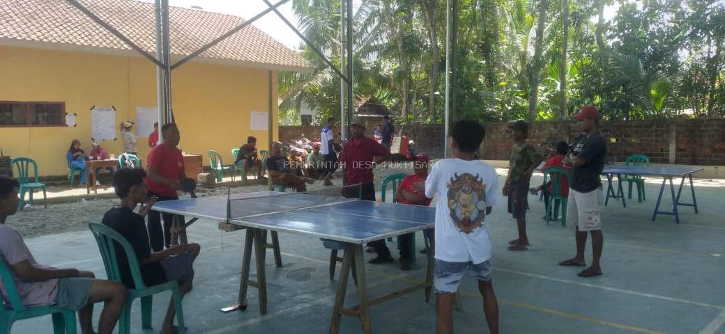 PEMDES MUKTISARI GELAR PERLOMBAAN TENIS MEJA RAYAKAN HUT KE-79 RI 