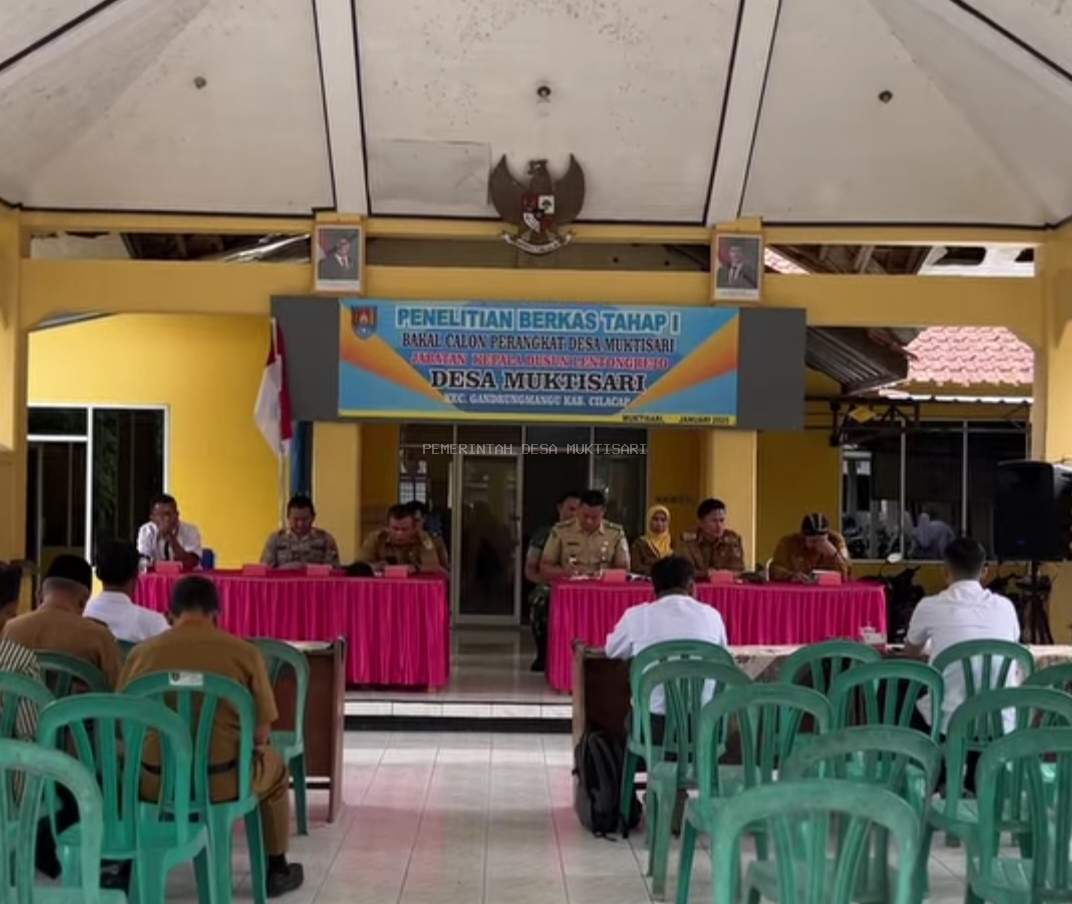 PENGUMUMAN HASIL SELEKSI ADMINISTRASI TAHAP PERTAMA BAKAL CALON PERANGKAT DESA MUKTISARI JABATAN KADUS LENTONGREJO