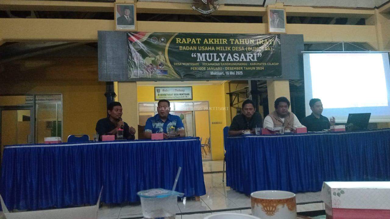 RAPAT AKHIR TAHUN BUMDES MULYASARI DESA MUKTISARI